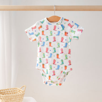 Jingle Boots Organic Cotton Onesie (Pre-Order Arriving Fall 2025)
