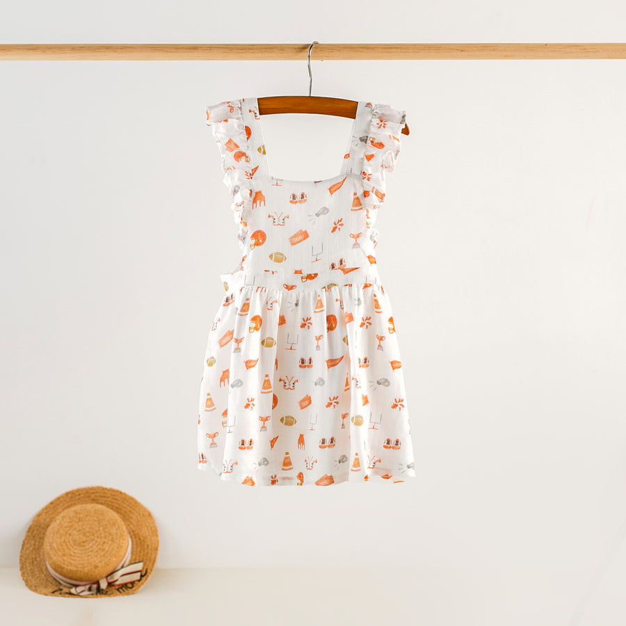 Let's Go Longhorns Organic Muslin Dress