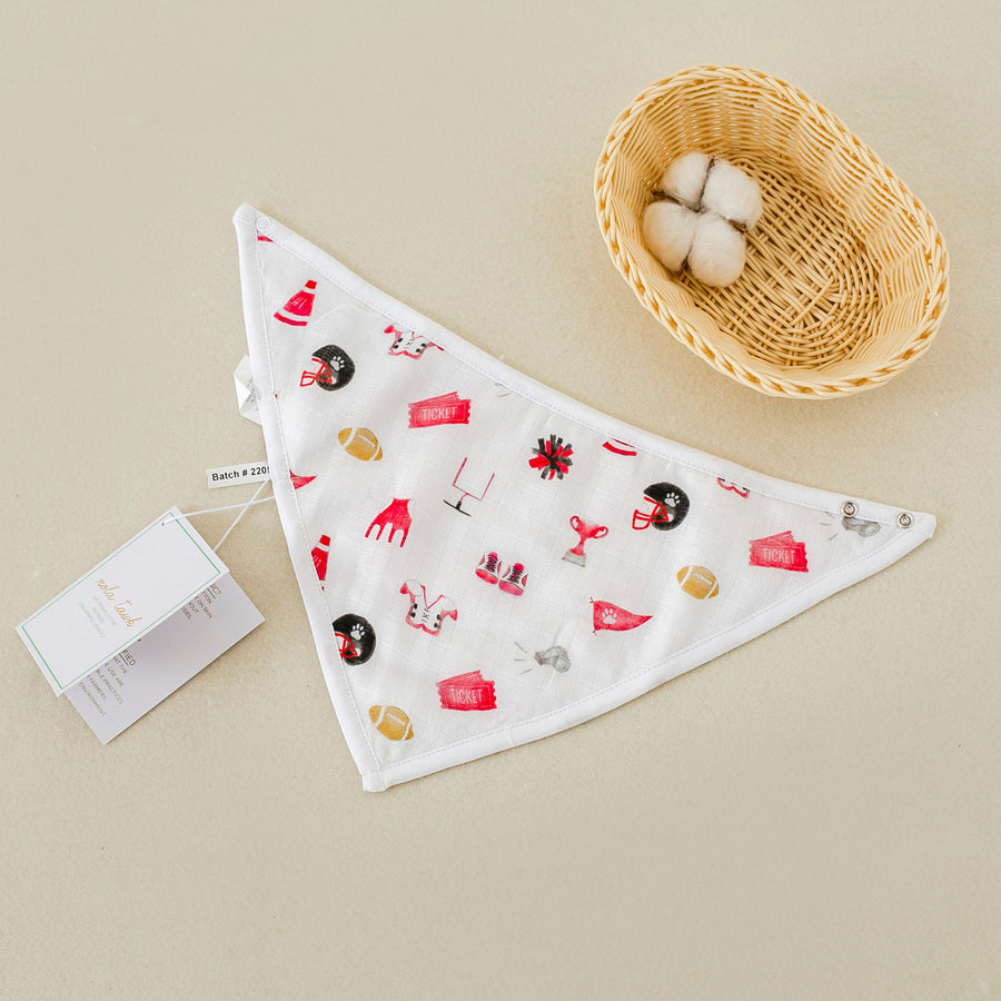 Let's Go Georgia Organic Muslin Bib