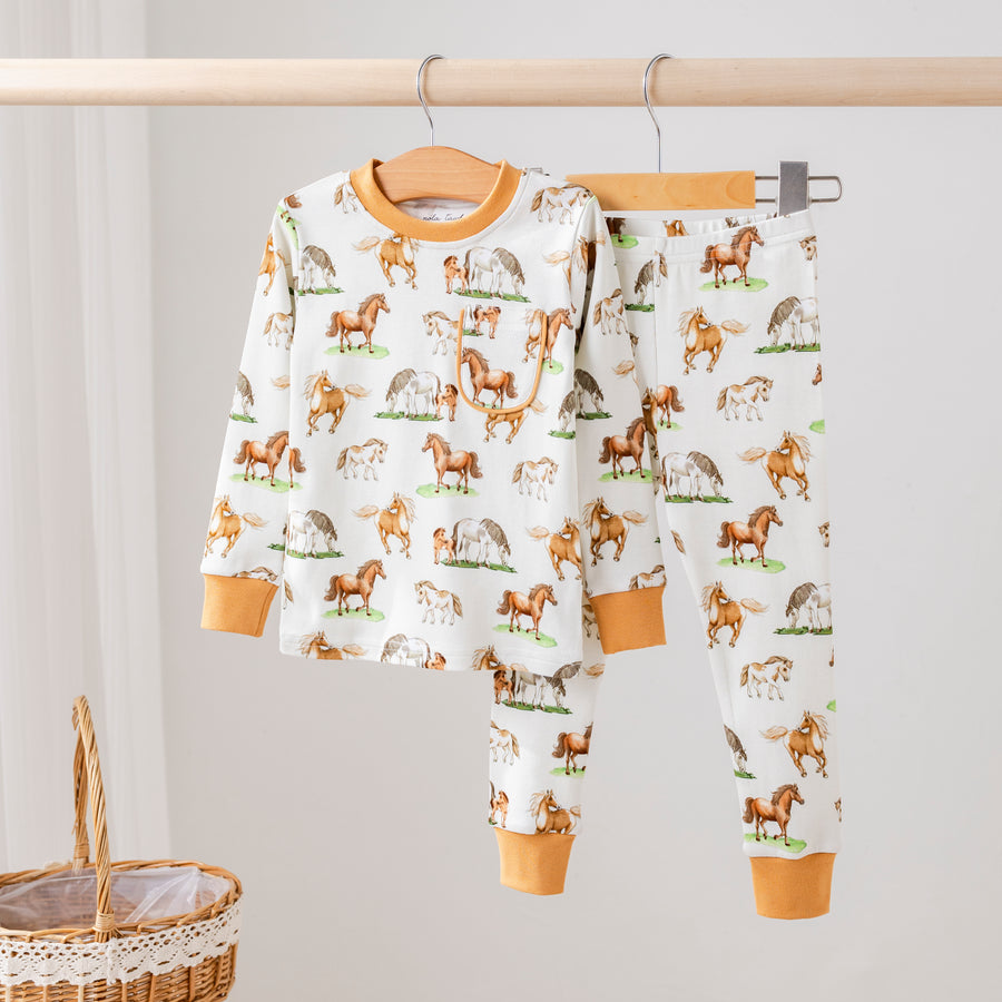 Saddle Up Organic Cotton Pajama Set (Pre-Order Arriving Fall 2025)