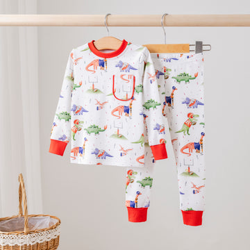 Ole Miss Dino All-Stars Organic Cotton Pajama (Pre-Order Arriving Fall 2025)
