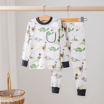 Saints Dino All-Stars Organic Cotton Pajama (Pre-Order Arriving Fall 2025)