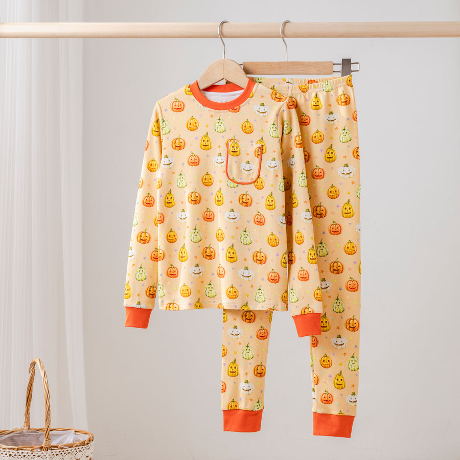 Pumpkin Pals Organic Cotton Pajama Set (Pre-Order Arriving Fall 2025)