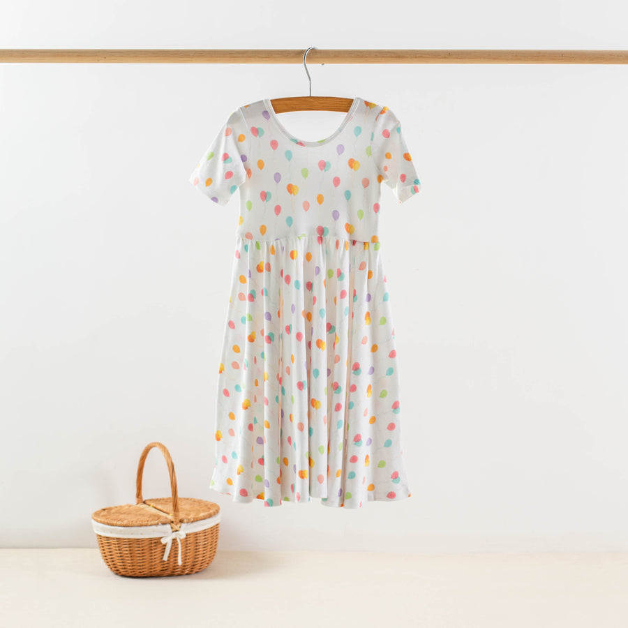 Up, up and away Organic Cotton Twirl Dress (Pre-Order Arriving Spring 2024)