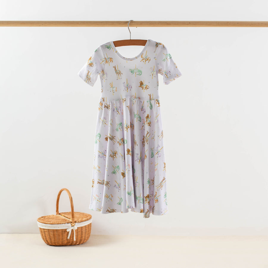 'Round and 'Round we Go Organic Cotton Twirl Dress (Pre-Order Arriving Spring 2024)