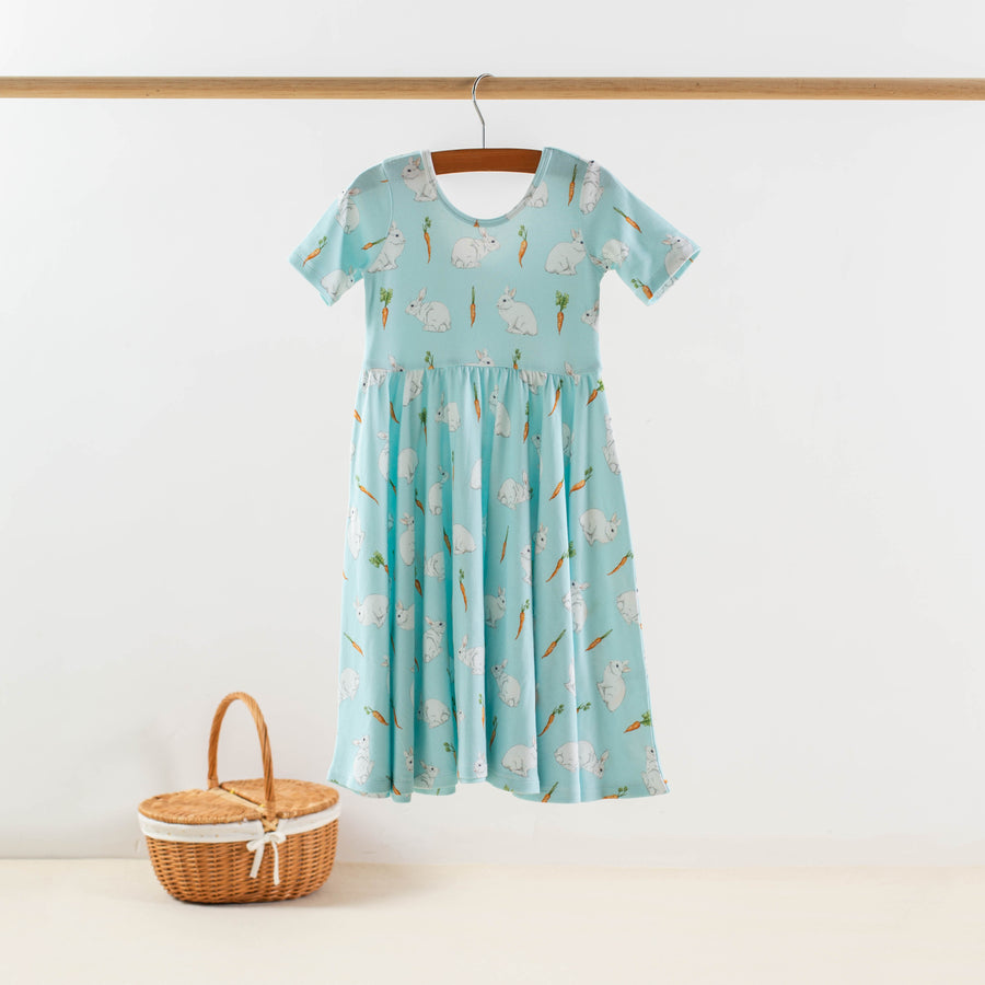Bunny Hop Organic Cotton Twirl Dress (Pre-Order Arriving Spring 2024)