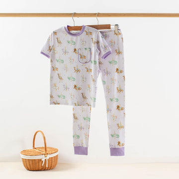'Round and 'round we go Organic Cotton Pajama Set (Pre-Order Arriving Spring 2024)