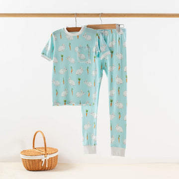 Bunny Hop Organic Cotton Pajama Set (Pre-Order Arriving Spring 2024)