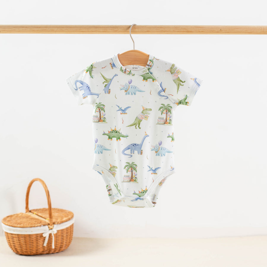 Dino-mite Birthday Organic Cotton Onesie (Pre-Order Arriving Spring 2024)