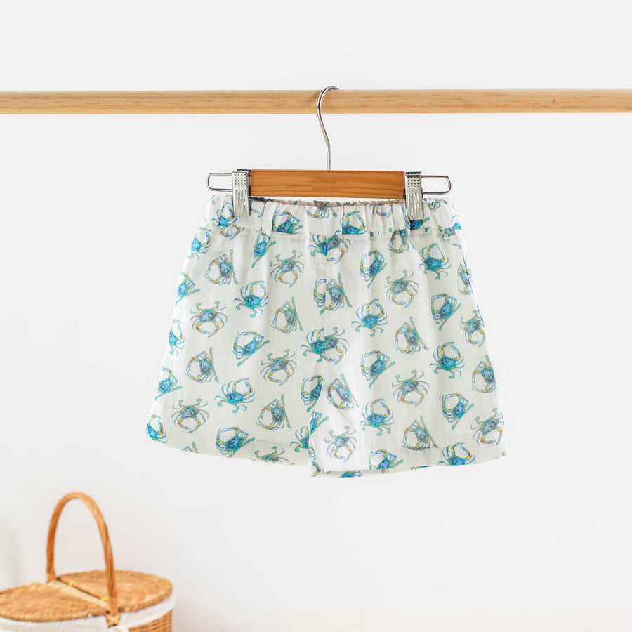 Catching Crabs Organic Muslin Shorts (Pre-Order Arriving Spring 2024)