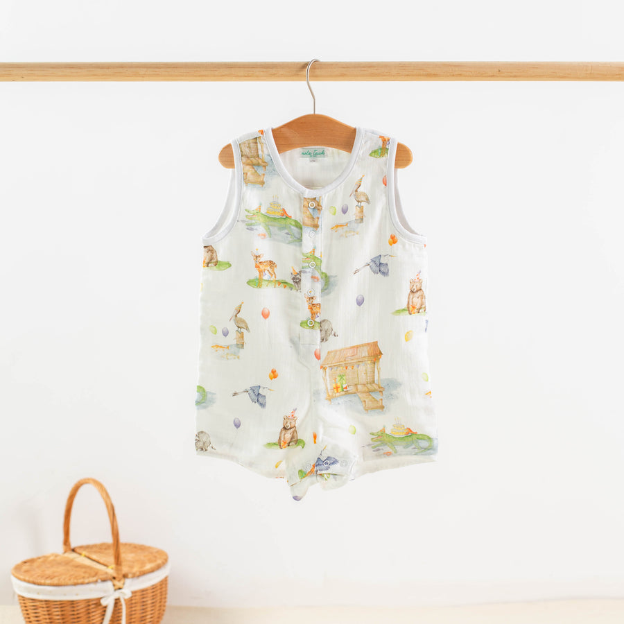 Bayou Birthday Organic Muslin Shortall (Pre-Order Arriving Spring 2024)