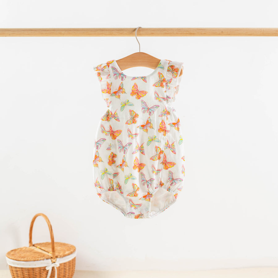 You give me Butterflies Organic Muslin Sunsuit (Pre-Order Arriving Spring 2024)