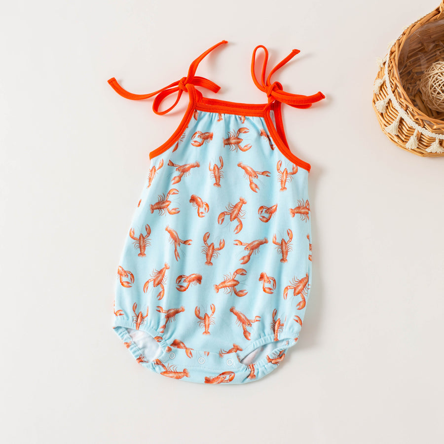 Pinch and Peel Organic Cotton Shoulder-Tie Onesie (Pre-Order Arriving Spring 2024)