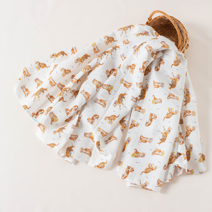 Most Valuable Cub: Louisiana Organic Muslin Swaddle Blanket (Pre-Order Arriving Spring 2024)