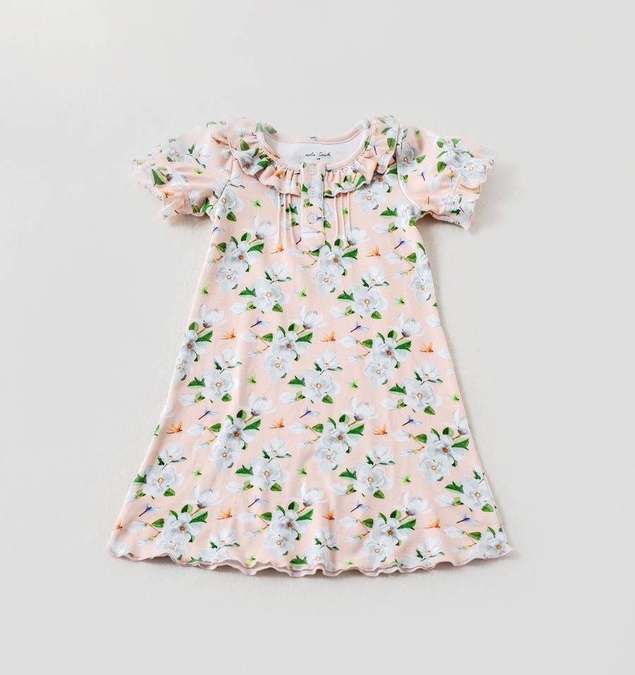 Pink Magnolias Organic Cotton Play Dress (Pre-Order Arriving Fall 2024)