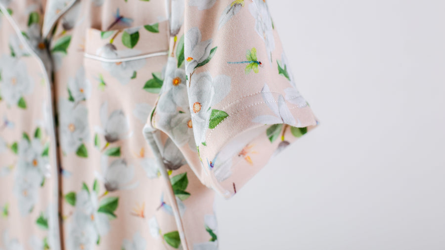 Pink Magnolia Organic Cotton Woman's Pajama (Pre-Order Arriving Fall 2024)