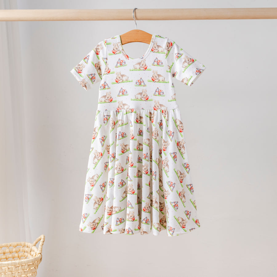 Mascot Mania in Arkansas Organic Cotton Twirl Dress (Pre-Order Arriving Fall 2025)