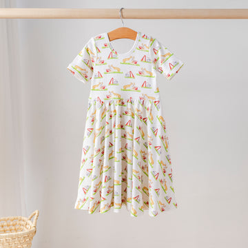 Mascot Mania in Mississippi Organic Cotton Twirl Dress (Pre-Order Arriving Fall 2025)