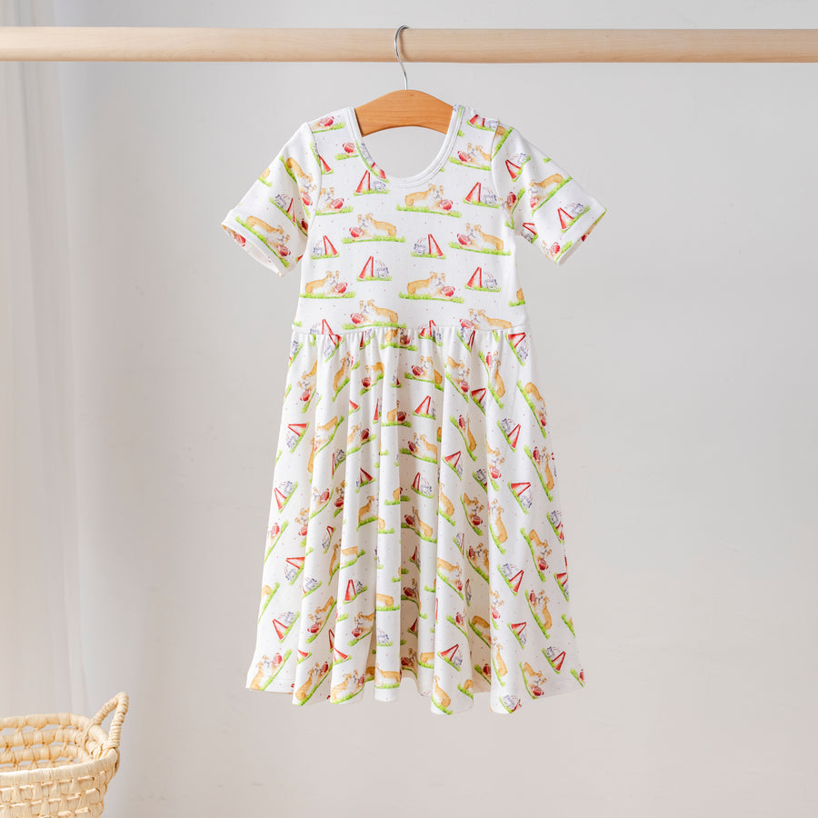 Mascot Mania in Mississippi Organic Cotton Dress for Kids