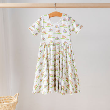 Mascot Mania in Texas Organic Cotton Twirl Dress (Pre-Order Arriving Fall 2025)