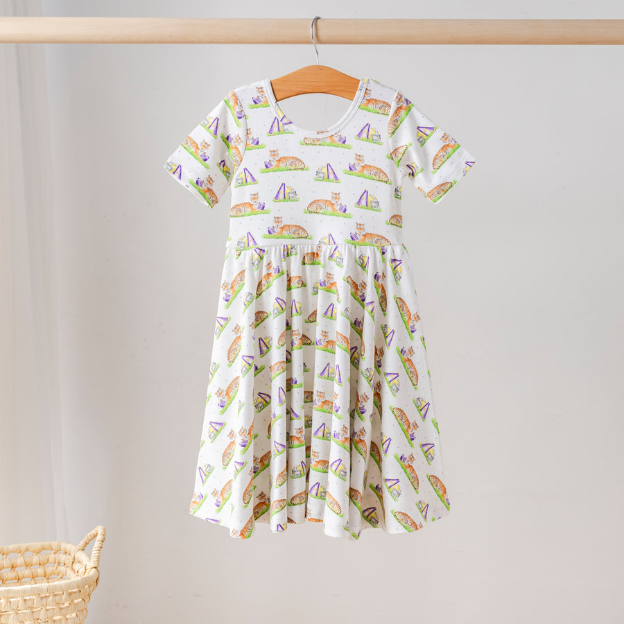 Mascot Mania in Louisiana Organic Cotton Twirl Dress (Pre-Order Arriving Fall 2025)