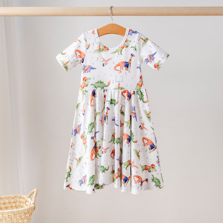 Ole Miss Dino All-Stars Organic Cotton Twirl Dress
