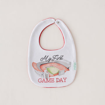 Georgia - My First Game Day Organic Cotton Bib (Pre-Order Arriving Fall 2025)