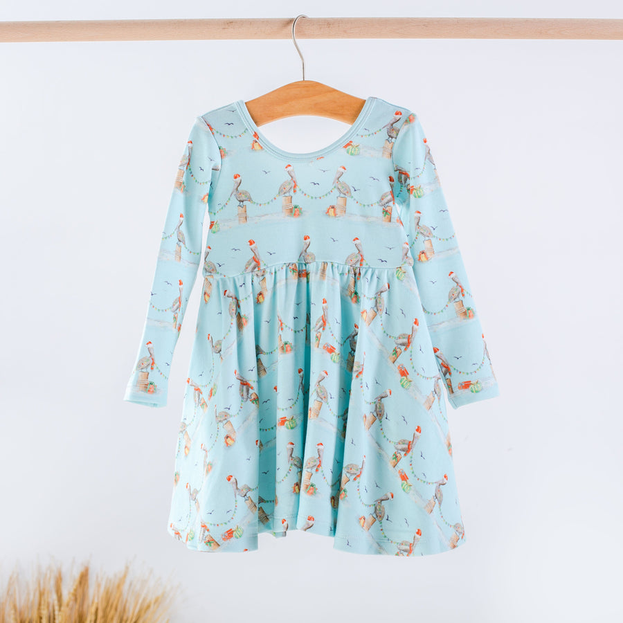 Pelican Wonderland Cotton Twirl Dress