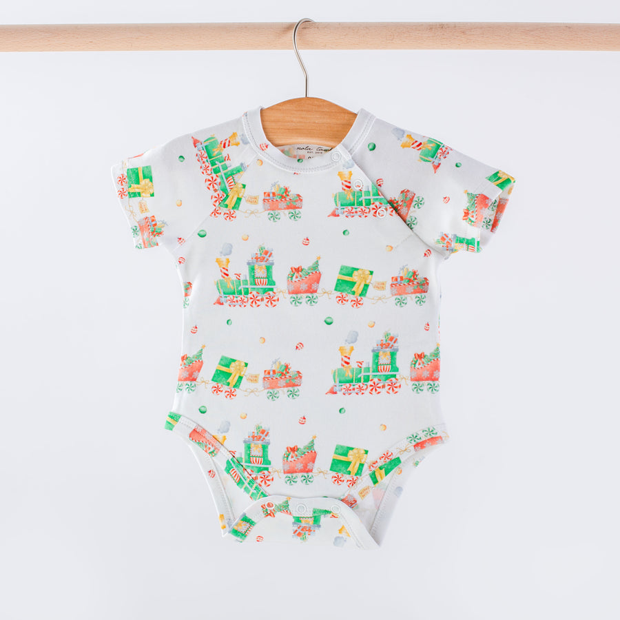 Santa's Sweet Express Organic Cotton Onesie