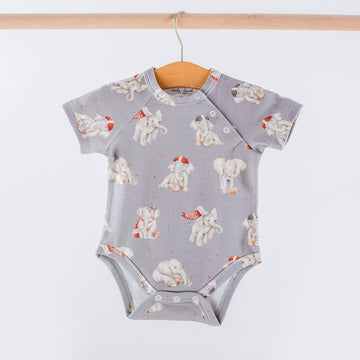 MVC: Alabama (Elephants / Gray) Organic Cotton Onesie