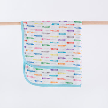 You Color My World Organic Cotton Swaddle Blanket