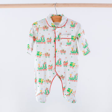 Santa's Sweet Express (Red) Organic Cotton Pajama