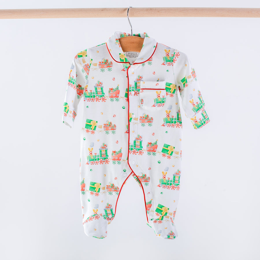 Santa's Sweet Express (Red) Organic Cotton Pajama