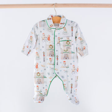 Beignet Holiday (Green) Organic Cotton Pajama