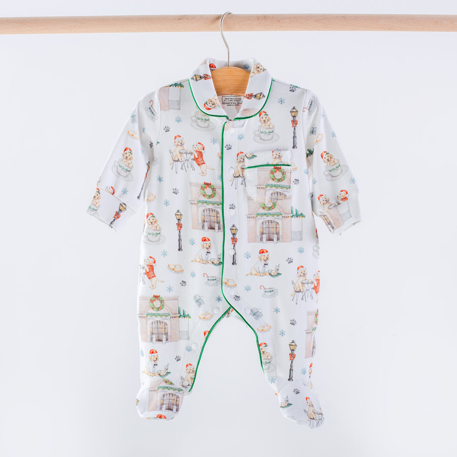 Beignet Holiday (Green) Organic Cotton Pajama