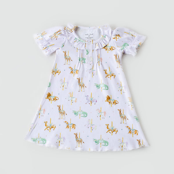 Round & Round We Go Organic Cotton Carousel Play Dress – Nola Tawk