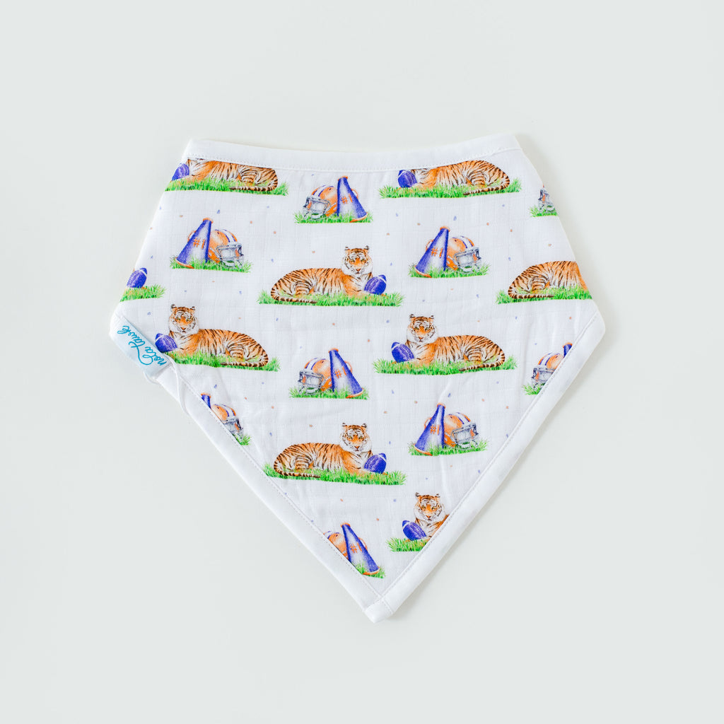 Mascot Mania in Auburn Organic Muslin Bib