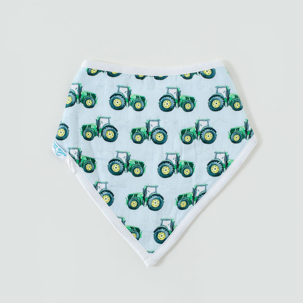 Toot, Toot, Tractor! Organic Muslin Bib