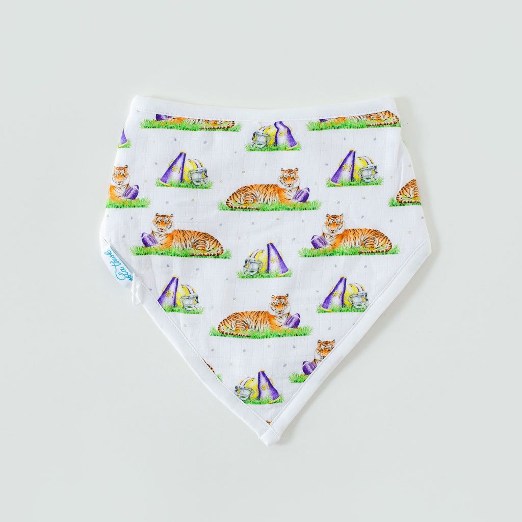 Mascot Mania in Louisiana Organic Muslin Bib