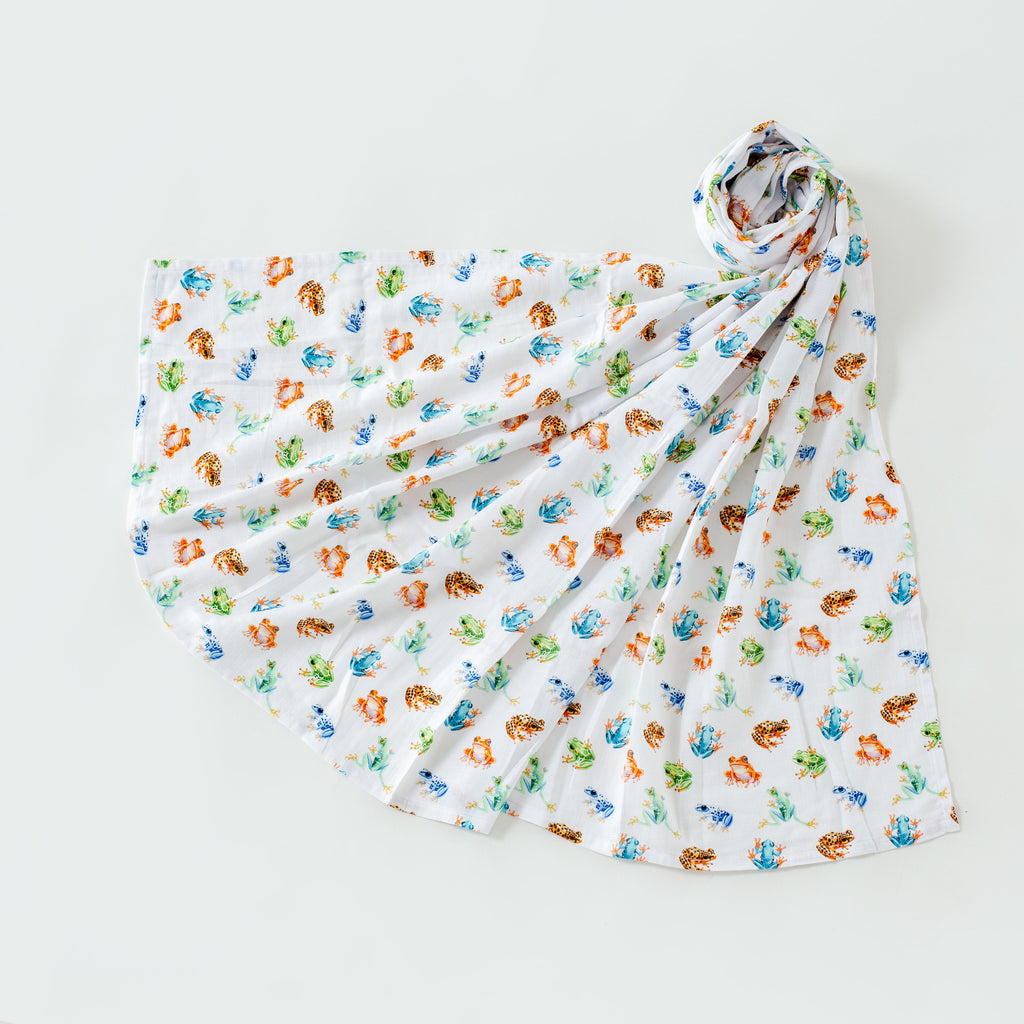 Toadally Cute Organic Muslin Blanket