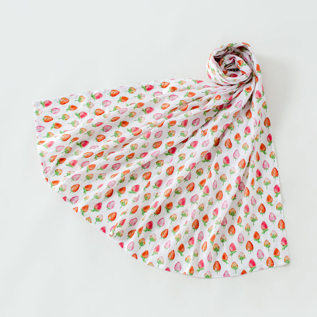 Berry Cute Organic Muslin Blanket