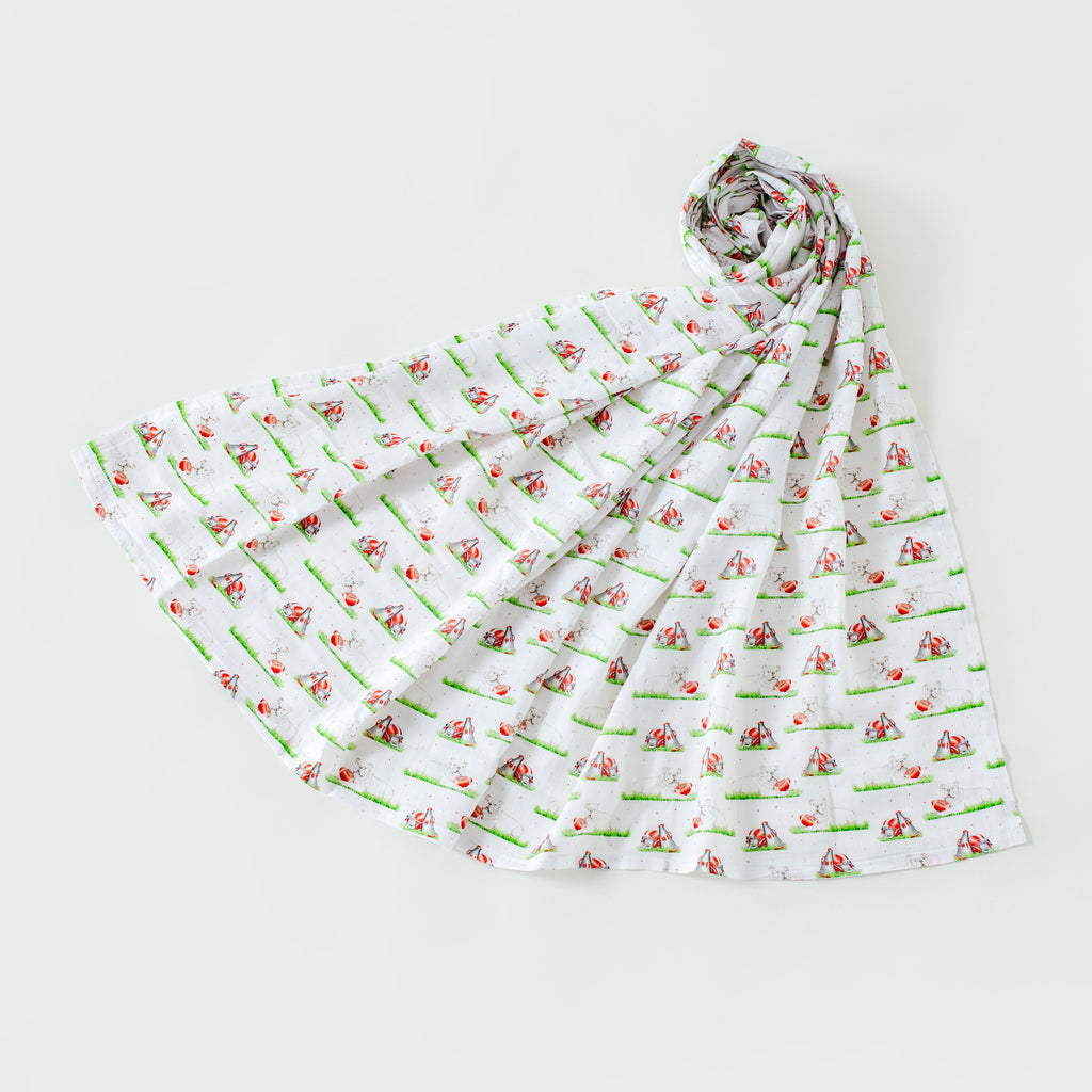 Mascot Mania in Georgia Organic Muslin Blanket