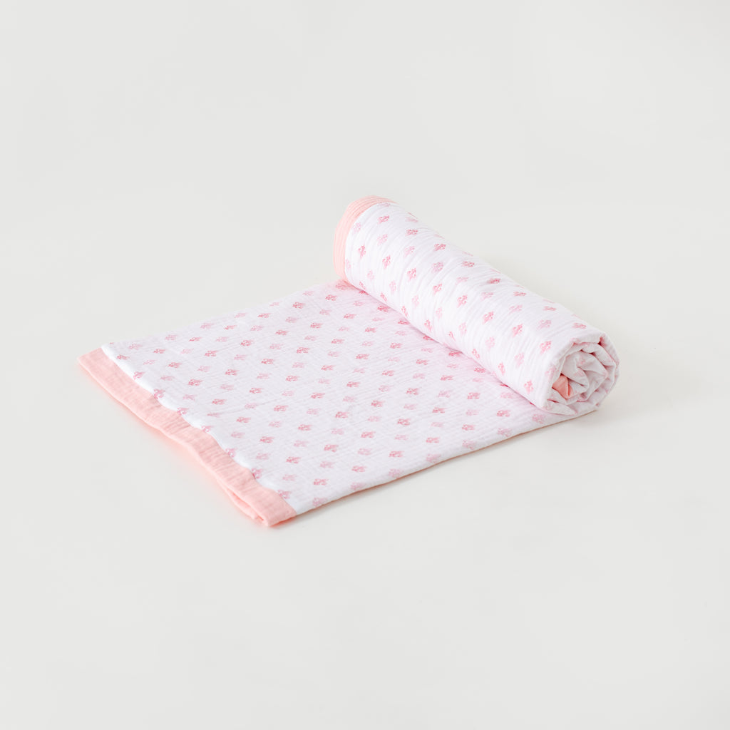 Fleur de Rose Organic Muslin Cloud Blanket (Pre-Order Arriving Spring 2027)