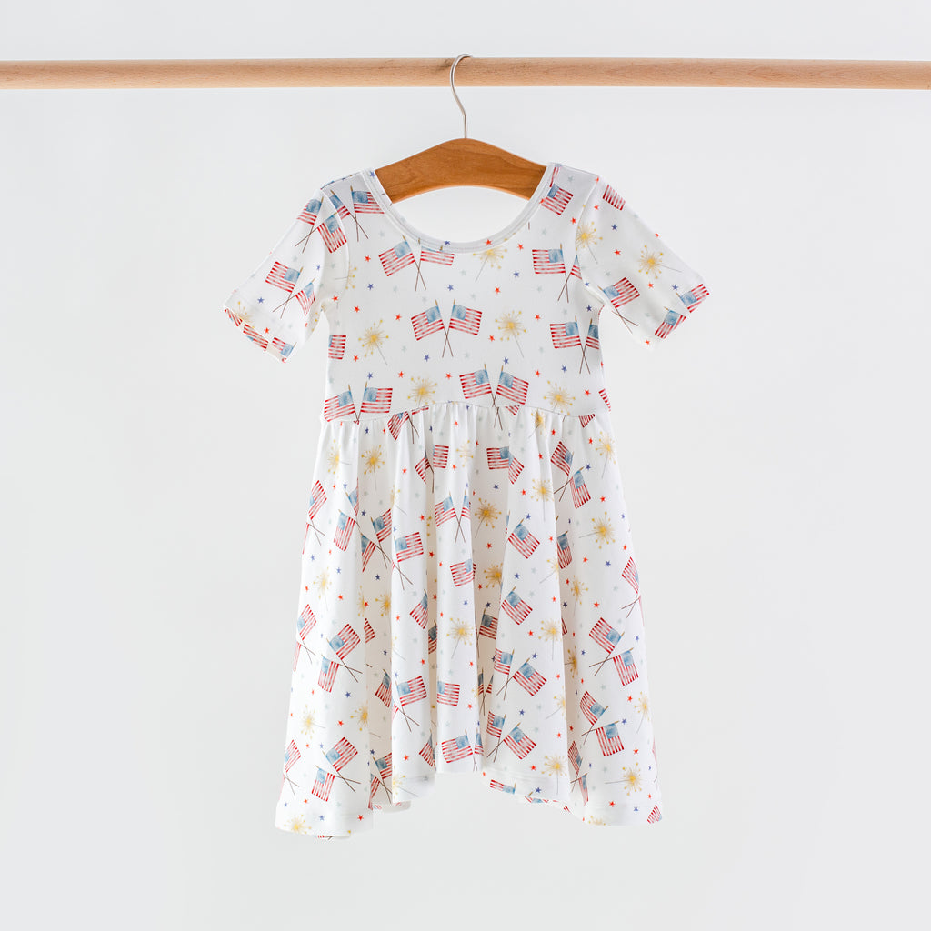 Patriotic Parade Organic Cotton Dress for Kids (Pre-Order Arriving Spring 2027)