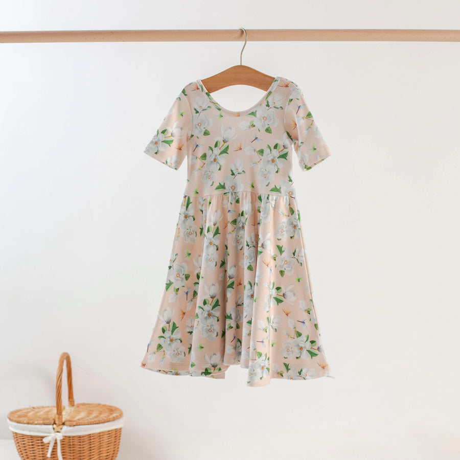 Pink Magnolia Organic Cotton Twirl Dress (Pre-Order Arriving Fall 2024)