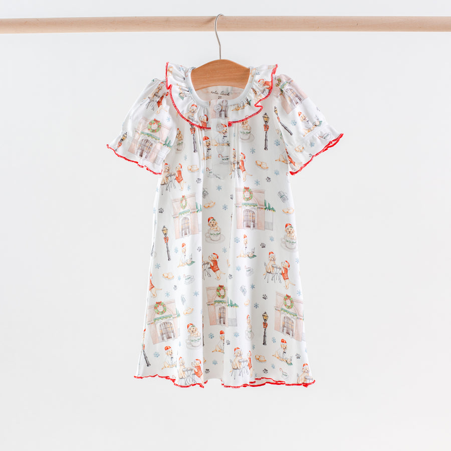 Beignet Holiday Organic Short Sleeve Cotton Play Dress