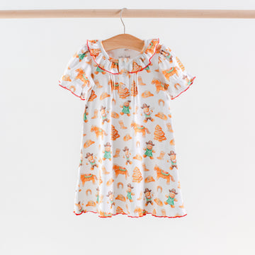 Cookie Roundup Organic Short Sleeve Cotton Play Dress