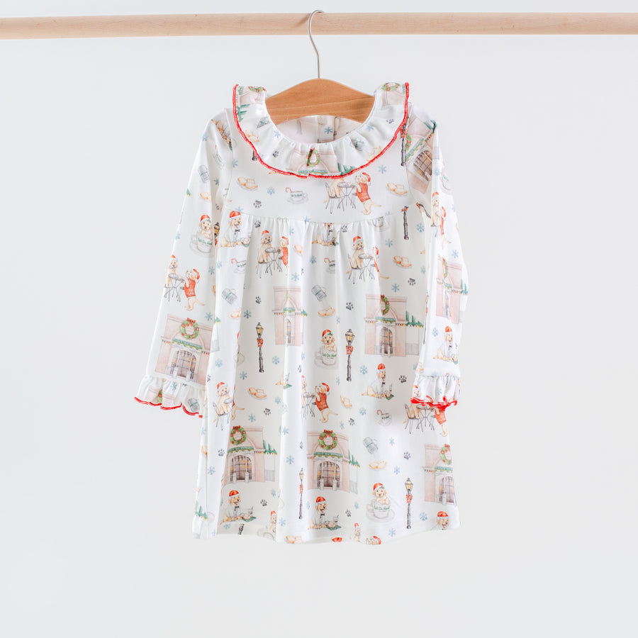 Beignet Holiday Organic Long Sleeve Cotton Play Dress