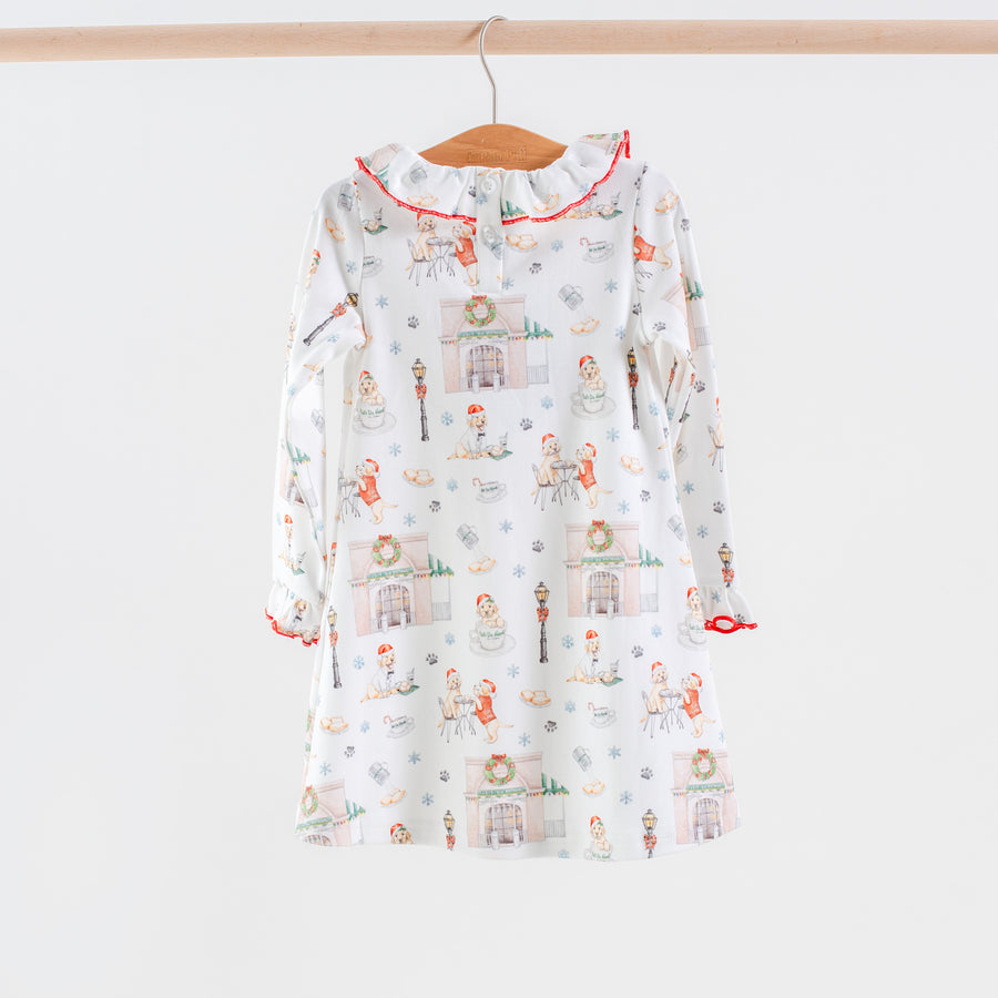 Beignet Holiday Organic Long Sleeve Cotton Play Dress