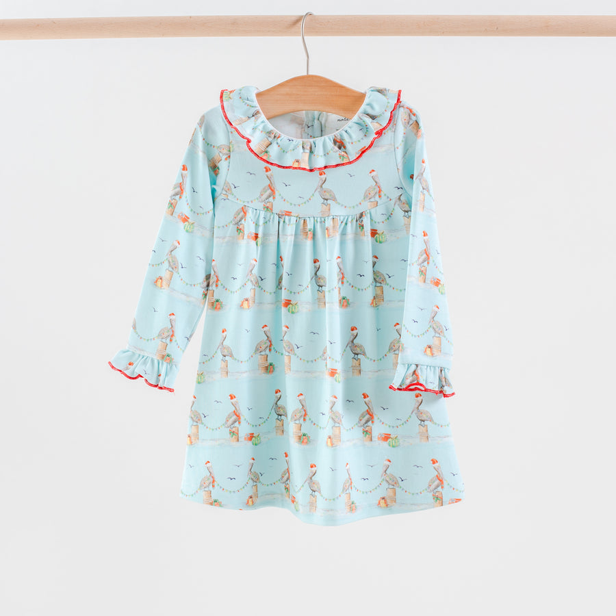 Pelican Wonderland Organic Long Sleeve Cotton Play Dress